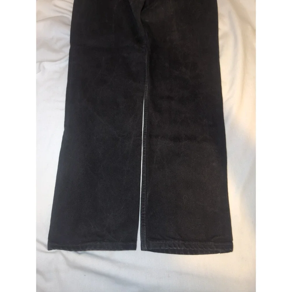Vintage Batwing Levis 505 Black Jeans Mens 34x34 Regular Straight Leg 1998